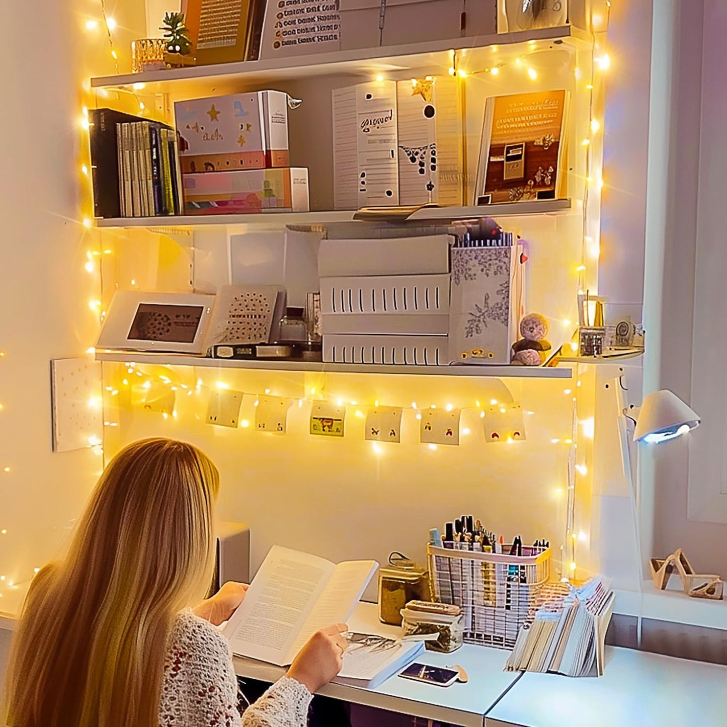 33ft 100 LED Fairy Twinkle Lights – Outdoor & Indoor Decorative String Lights