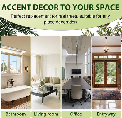 Artificial Plants with Natural Wood Trunk and Lifelike Fruits for Home Office Decor